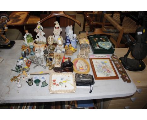 A quantity of various decorative china to include Lilliput Lane Cottages; Nao figure AF