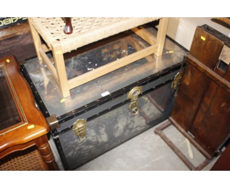 A metal bound trunk