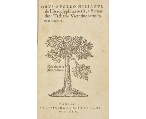Horapollo (the grammarian). Orus Apollo Niliacus de Hieroglyphicis notis, … Bernadino Trebatio Vicentino latinita donatus, Pa