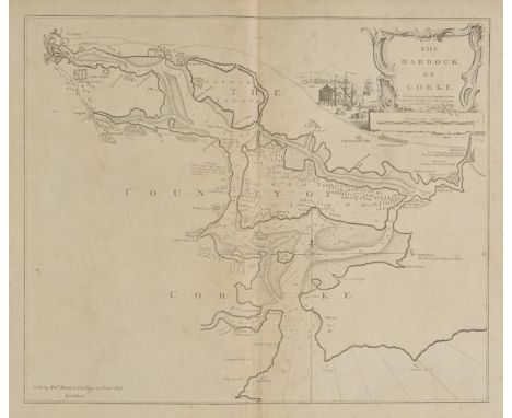 Ireland. Collins (Captain Greenville), The Harbour of Corke, Dublin Bay [and] The Chart of Kingsale Harbour, circa 1730, thre