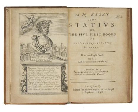 [Stephens, Thomas]. An Essay upon Statius: or, the five first books of Publ: Papinius Statius his Thebais, done into English 