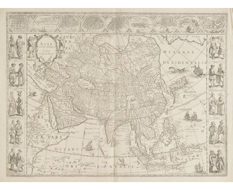 Asia. Blaeu (G.), Asia noviter delineata, published Amsterdam, [1621 - 1630], uncoloured engraved carte-a-figure map of Asia,