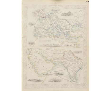 Martin (R. Montgomery, editor). [Tallis's Illustrated Atlas..., circa 1851], lacking title and preliminaries, fifty-seven (on