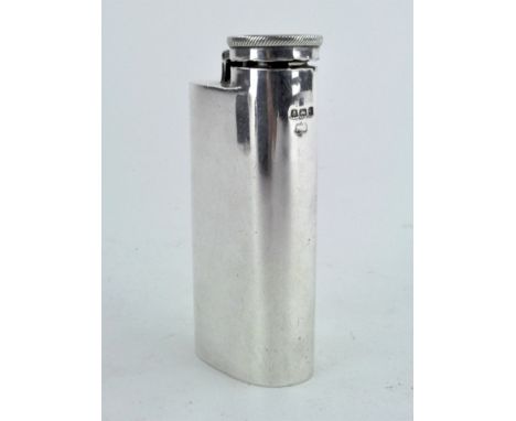 An Edward VII silver hunting flask with match strike, hallmarked Birmingham 1903 by Elkington &amp; co, 32g