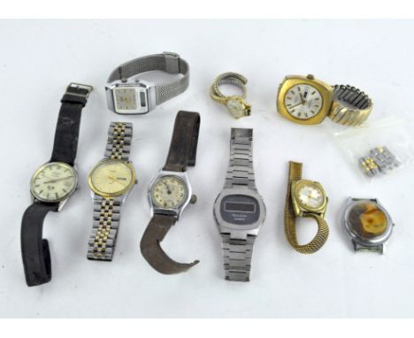 A large collection of watches, including a Rotary, Sekonda, Timex and more