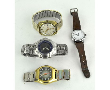Four gentleman's watches, to include a Drimex Toptime, Mondain 25 jewel automatic, a Timex and a Sekonda