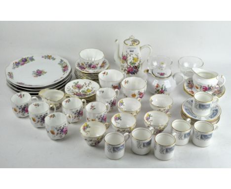 A collection of 20th century ceramic items to include include Royal Crown Derby and Adderley examples, and more