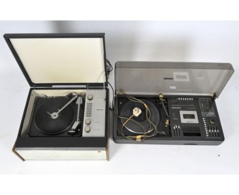 A Bush Arena Hi-Fi Audio System 1500 record player and a Garrard record player, each cased (2)