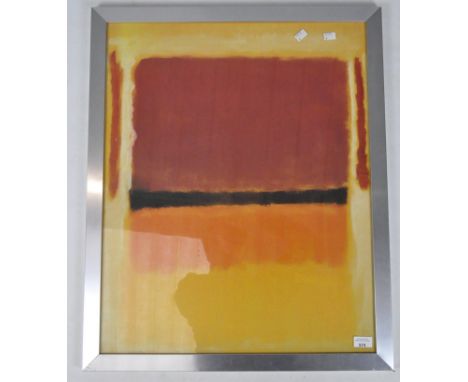 A Mark Rothco style print, framed and glazed, 78cm x 64cm