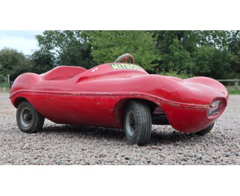 Watsonian original Cheetah Club childs D-Type petrol Jaguar in working ordercopy and paste link into your browser to view vid