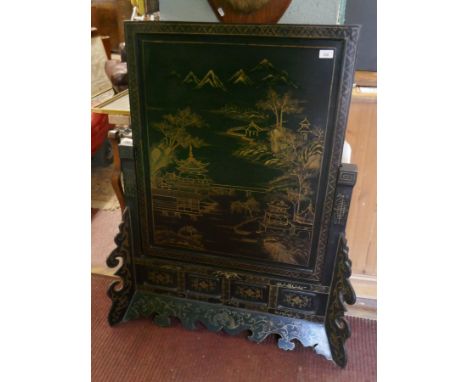 Chinoiserie screen (possibly 20's/30's firescreen) approx W: 92cm H: 118cm 