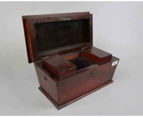 Rosewood sarcophagus tea caddy 