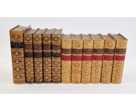Bindings - Hallam, Henry "Introduction to the Literature of Europe...." John Murray 1872, four vols, frontis portrait vol I, 