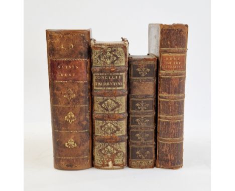 Four various antiquarian ecclesiastical volumes in Latin to include Baxter, Richard "The Saints Everlasting Rest : or Treatis