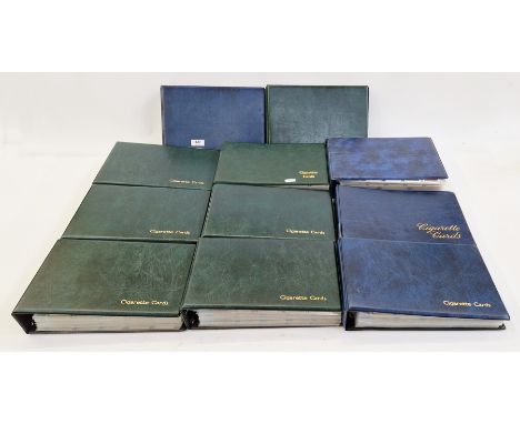 Collection of 11 cigarette card part sets ring binder albums&nbsp;including numerous sets by Wills such as Cricketers, Bristo