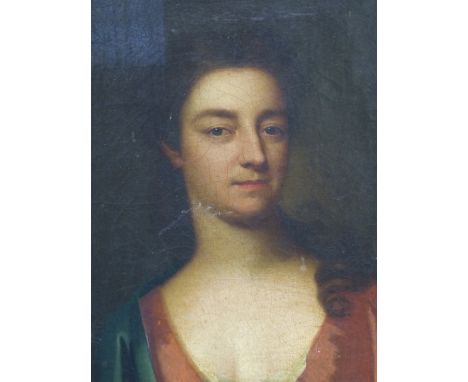 OLD MASTER SCHOOL PORTRAIT OF A LADY, OIL ON CANVAS. 46 x 37cms