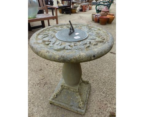 A COMPOSITE SUNDIAL ON A SHAPED STONE BASE