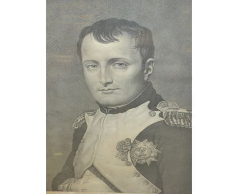 AN ANTIQUE FRENCH PORTRAIT PRINT OF NAPOLEON IN GILT FRAME. 74 x 57cms