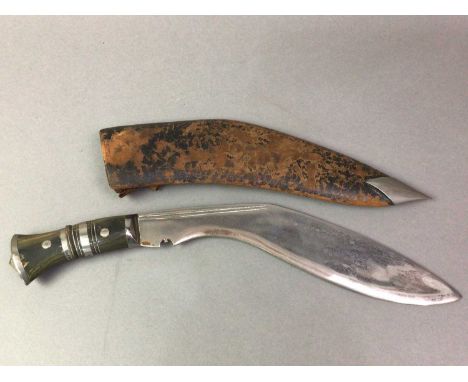 FOUR NEPALESE KHUKRI MID 20TH CENTURY each with scabbard, along with a wall plaque Qty: 5