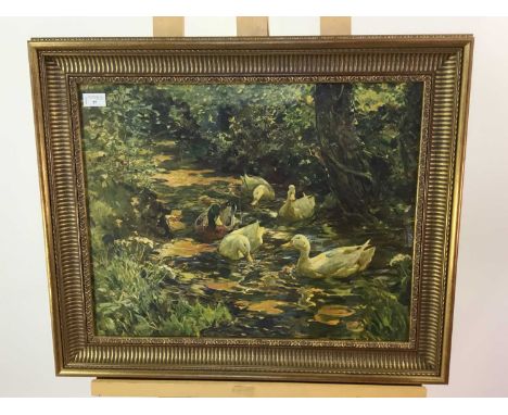 CHAS SIMPSON  MIDSUMMER print, in a gilt frame and under glass45cm x 58cm image, 61cm x 74cm overall 