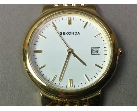 TWO ROTARY GENT'S WRIST WATCHES ALONG WITH A SEKONDA ONE with one Rotary and one Sekonda boxQty: 2