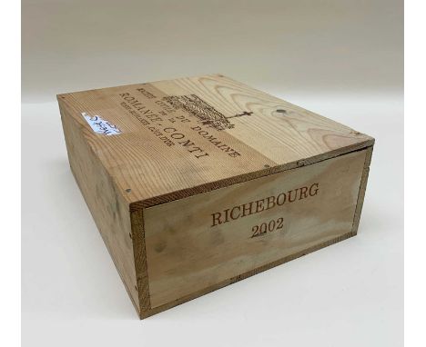 RICHEBOURG 2002 DOMAINE de la ROMANÉE-CONTI OWC 3 x 75clThree bottles presented in their original wooden case (1)Provenance:p