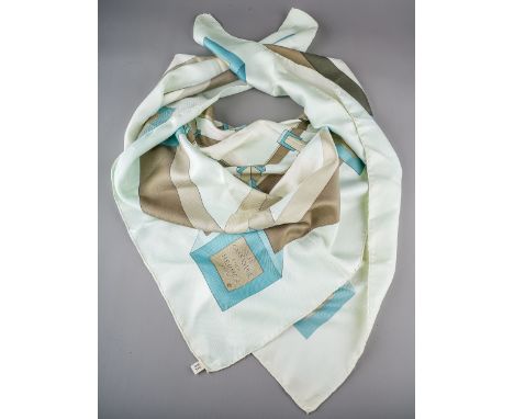 A vintage Hermes "Perspective" A M Cassandre 1968 scarf  appears to be in good condition any wear commensurate with age and u