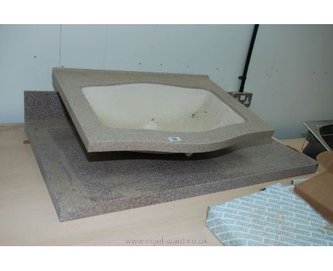 A granite effect Basin and slab.