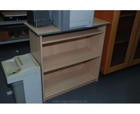 An open Shelf unit with adjustable Shelves, 98 cms. wide x 91.5 cms. high and 43 cms. deep, approx.