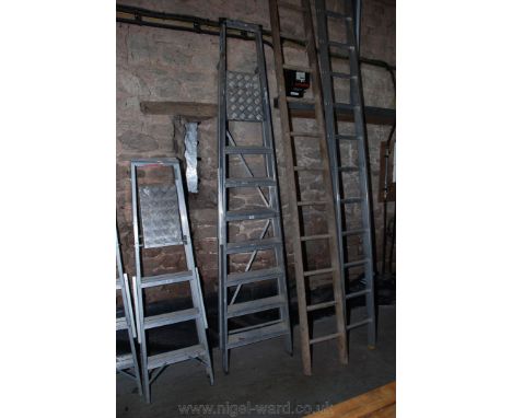 An eight tread Aluminium Step Ladder.
