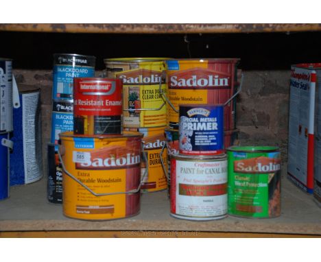 Blackboard paint, wood protection, durable wood-stain, 'Canal boat' paint, metal primer, Heat Resistant Enamel, "Sadolin" woo