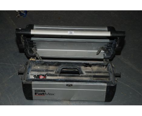 A "Stanley Fat Max" lightweight Toolbox.