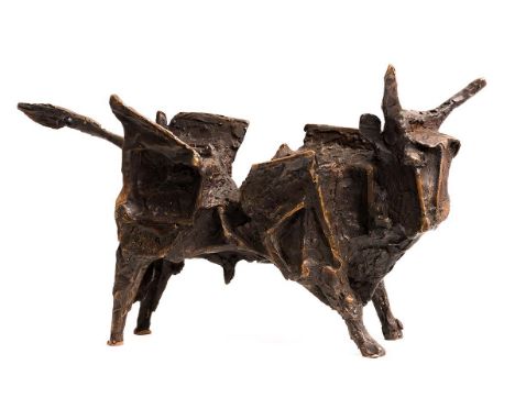 John Behan RHA (b.1938) Canal Bullbronze - number 3 from an edition of 9signed and numbered 3/9 34 x 56½ x 23cm (13.4 x 22.2 