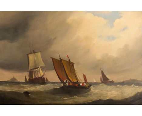 Frederick Calvert (c. 1790 - 1844) Sailing Craft in Mount's Bay, Cornwall c.1825oil on canvas 61 x 92cm (24 x 36.2in)Collecti