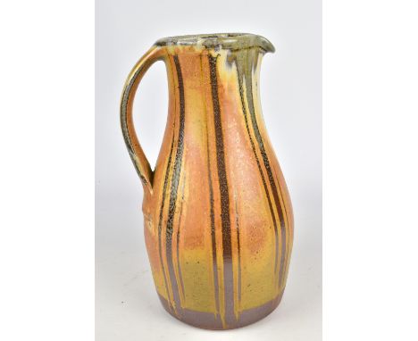 JOHN JELFS (born 1946); a soda fired stoneware jug, impressed JJ and pottery marks, height 30cm. (D)Provenance: Purchased at 