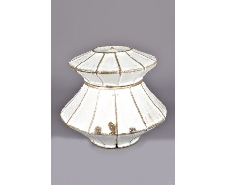 KENYON HANSEN; an angular porcelain jar and cover, impressed K mark, height 17.5cm.Provenance: Purchased from Schaller Galler