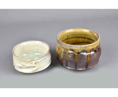 STEPHEN PARRY (born 1950); two wood fired stoneware chawan, impressed SP marks, largest diameter 12cm (2). (D)Provenance: Pur