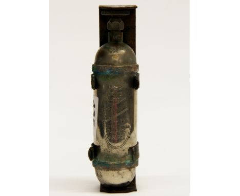 A small vintage automobile fire extinguisher by Le Chimiste, Paris, L. 16.5cm.