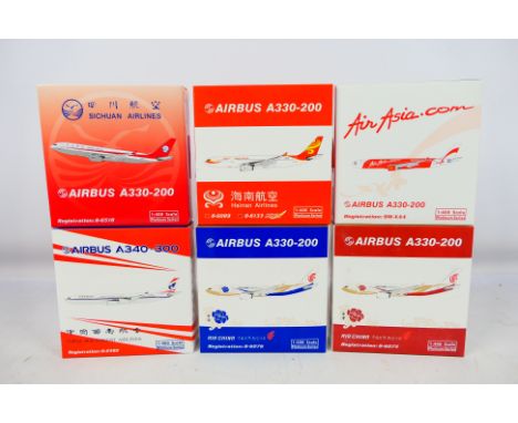 Phoenix - 6 x boxed limited edition Platinum Series Airbus aircraft models in 1:400 scale including A330-200 in Air China liv