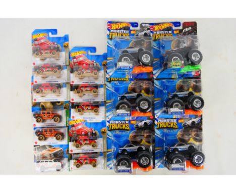 Hot Wheels - 17 factory sealed blister packed vehicles to comprising of 11 Treasure Hunt vehicles including 8 x Volkswagen "B