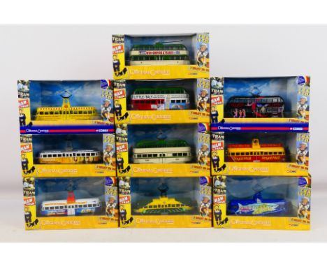 Corgi - Original Omnibus - An assortment of ten Original Omnibus Blackpool trams in 1:76 scale. To include OM43506 Blackpool 