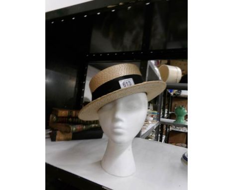A vintage straw boater