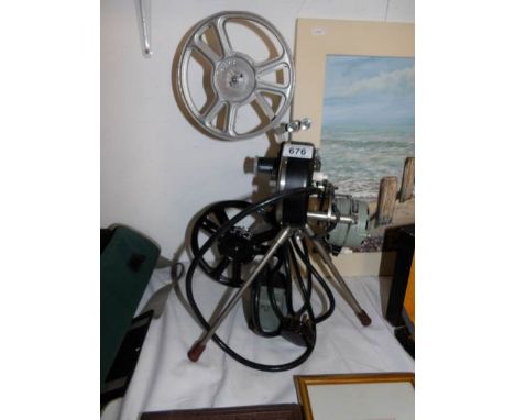 An early 20th century movie projector