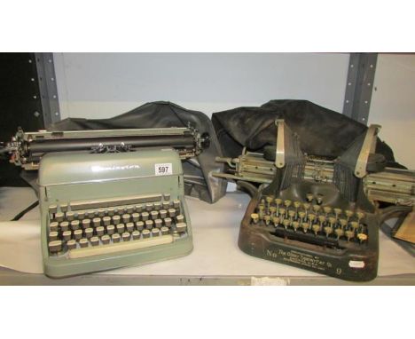 An early Oliver typewriter and one other