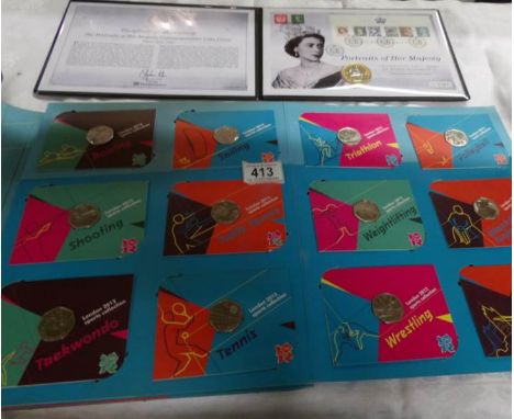 2 folders of GB coins, coin first day covers including sports collection, £5 coins etc
 
There are 25 coin covers in this lot