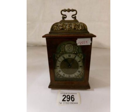 A wood cased carriage clock