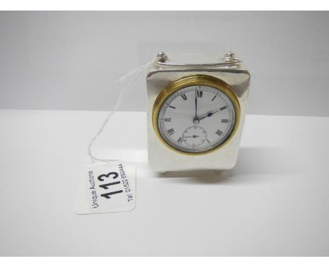 A miniature silver carriage clock by Sydney &amp; Co., Birmingham