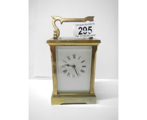 A brass carriage clock