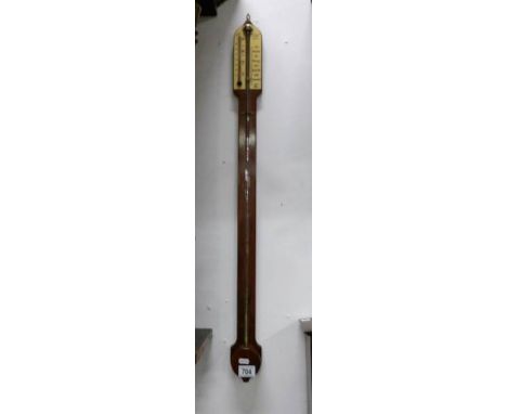 A mahogany stick barometer