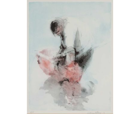 ‡ WILLIAM SELWYN (Welsh, b.1933) limited edition AP colour print - `The Shrimper`, signed in pencil, titled verso on Kooywood